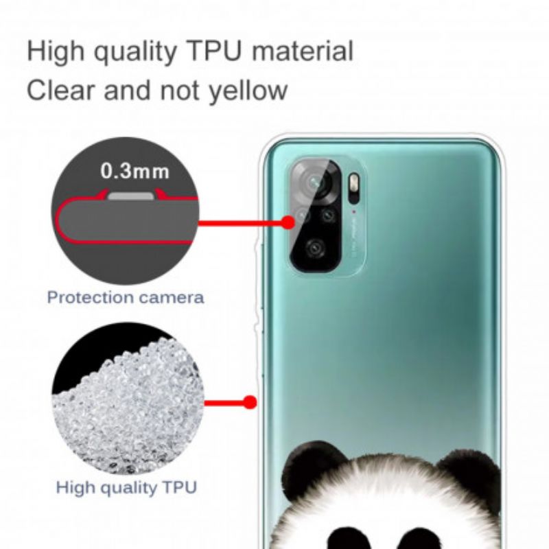 Mobilcover Xiaomi Redmi Note 10 / 10S Transparent Panda