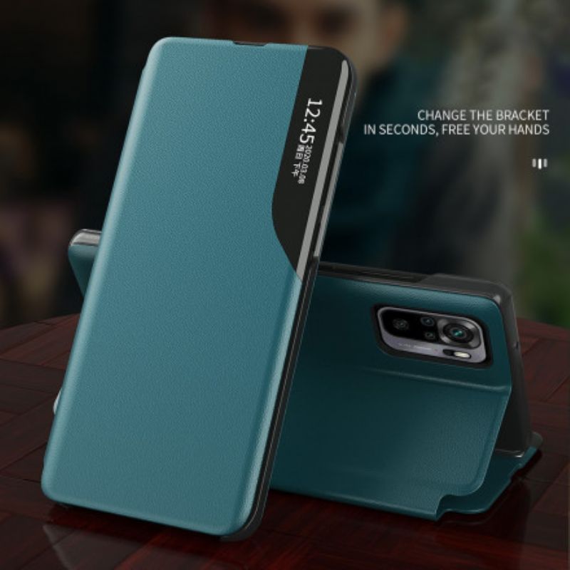 Se Cover Xiaomi Redmi Note 10 / Redmi Note 10S Lædereffekt