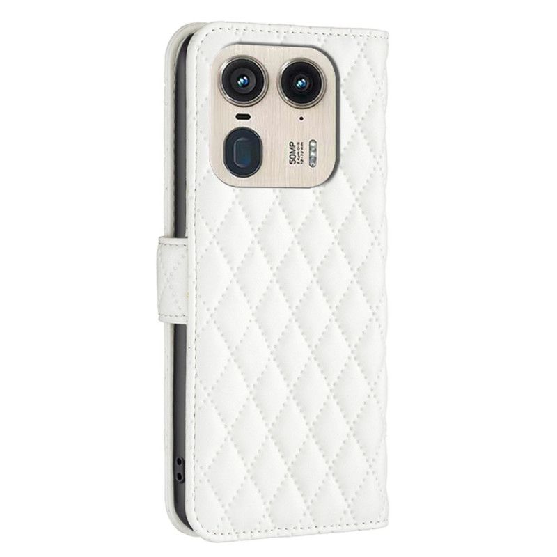 Flip Cover Motorola Edge 50 Ultra Quiltet Binfen Farve