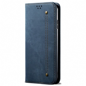 Flip Cover Til Motorola Edge 50 Ultra Jeansstof