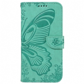 Flip Cover Til Motorola Edge 50 Ultra Sommerfugletryk