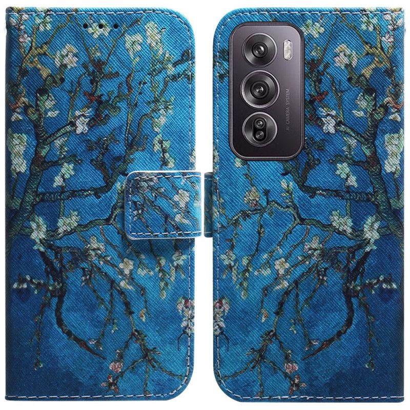 Flip Cover Oppo Reno 12 Pro 5g Abrikosblomster