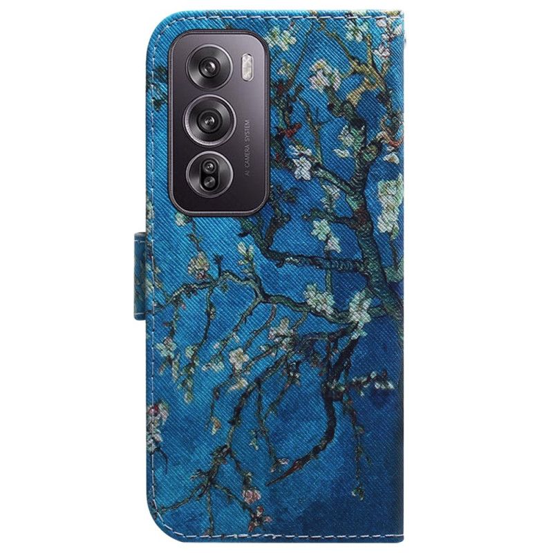 Flip Cover Oppo Reno 12 Pro 5g Abrikosblomster