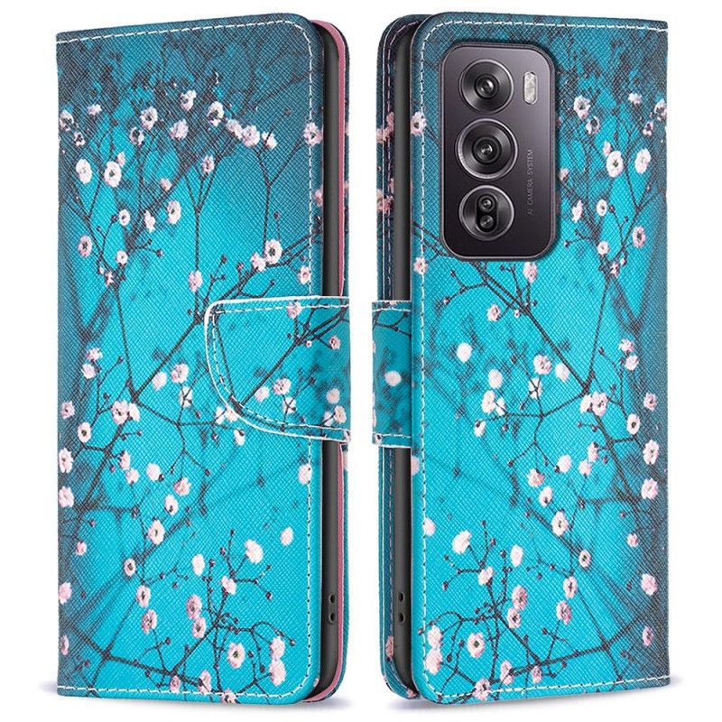 Flip Cover Oppo Reno 12 Pro 5g Blomstrende Grene