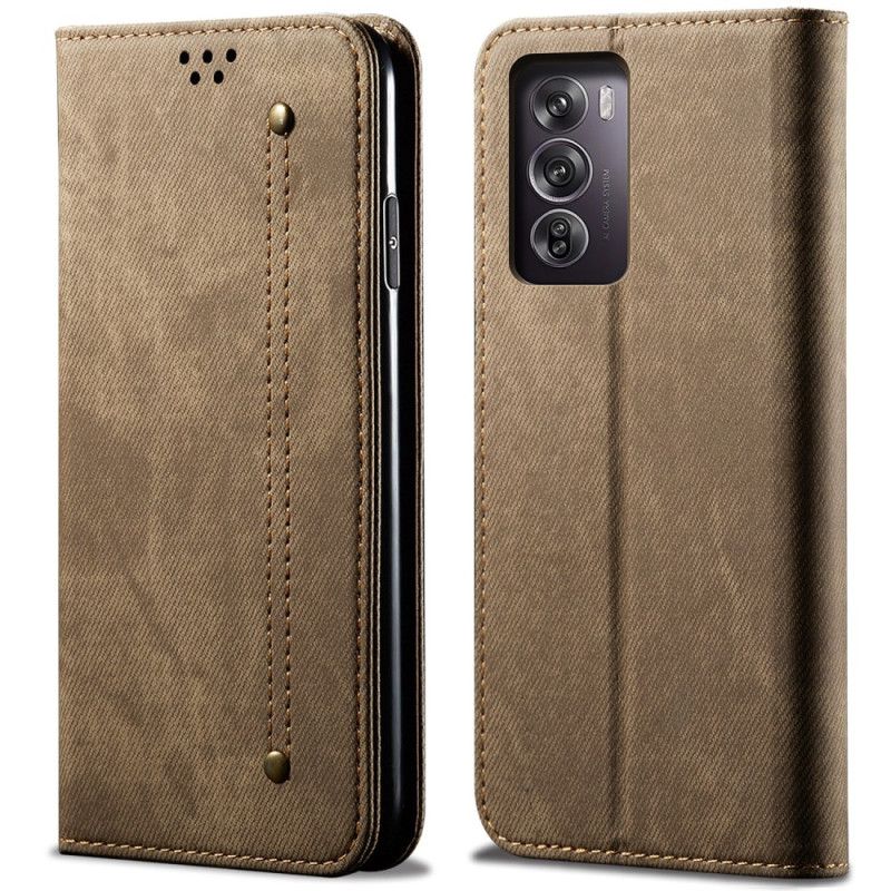 Flip Cover Til Oppo Reno 12 Pro 5g Jeansstof