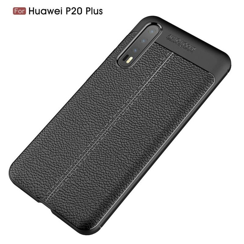 Cover Huawei P20 Pro Dobbelt Linje Litchi Læder Effekt