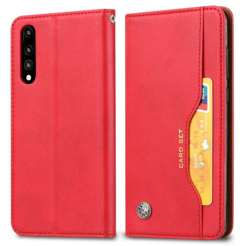 Cover Huawei P20 Pro Flip Cover Faux Læder Kortholder