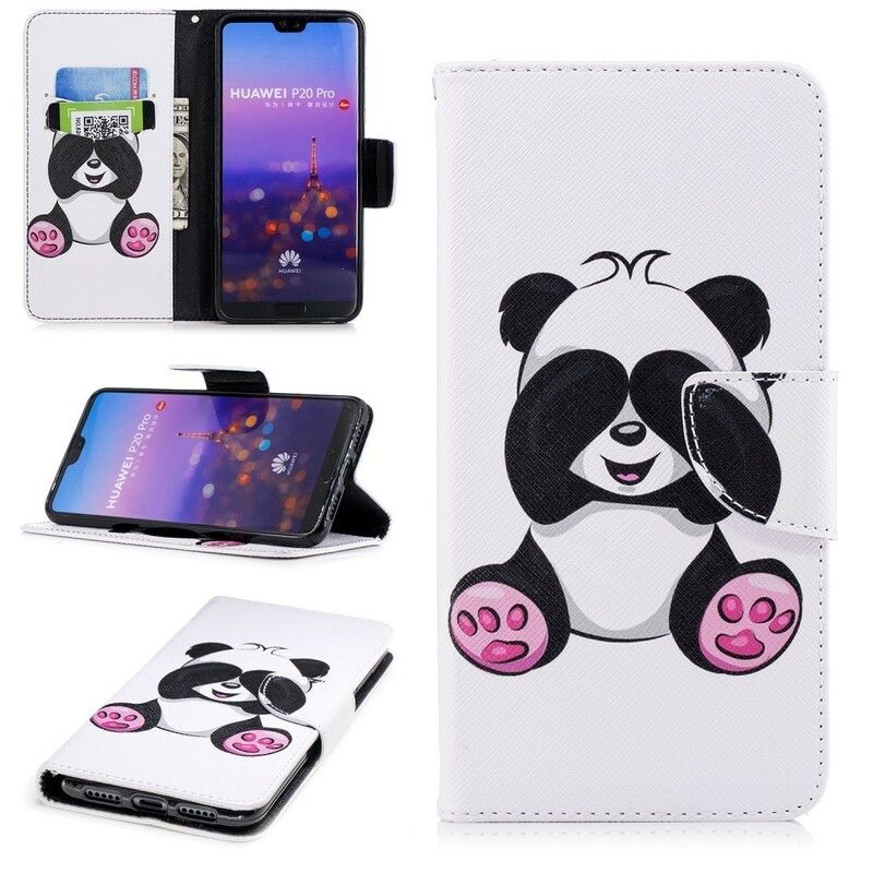 Flip Cover Huawei P20 Pro Panda Sjov