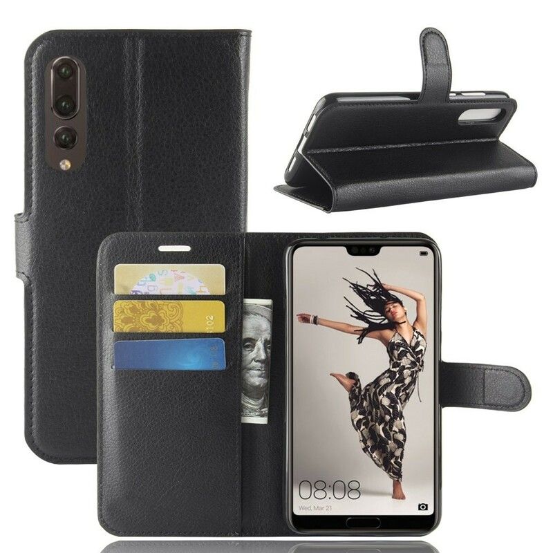 Flip Cover Huawei P20 Pro Retro Litchi