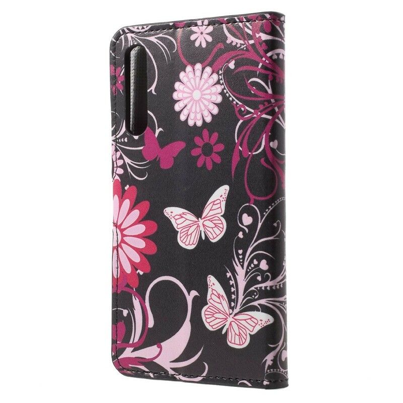 Flip Cover Huawei P20 Pro Sommerfugle Og Blomster