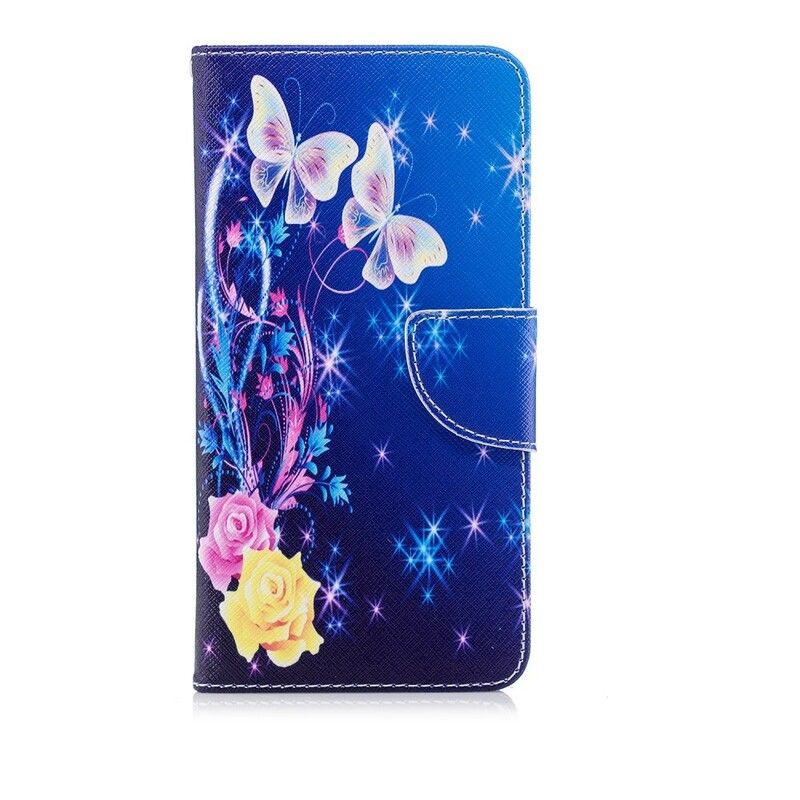 Flip Cover Huawei P20 Pro Sommerfugle Om Natten