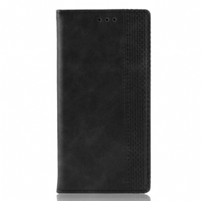 Cover Realme 7 Pro Flip Cover Stylet Vintage Lædereffekt