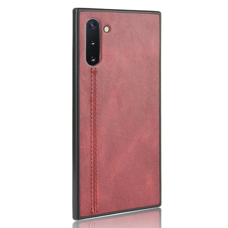 Cover Samsung Galaxy Note 10 Søm Lædereffekt