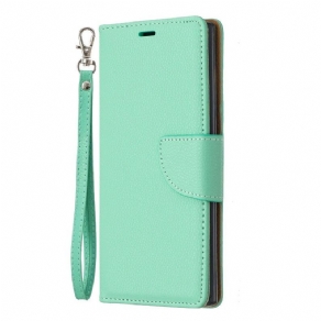 Flip Cover Samsung Galaxy Note 10 Læder Cover Litchi Flap Skrå