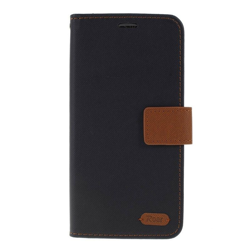 Flip Cover Samsung Galaxy Note 10 Tofarvet Stof