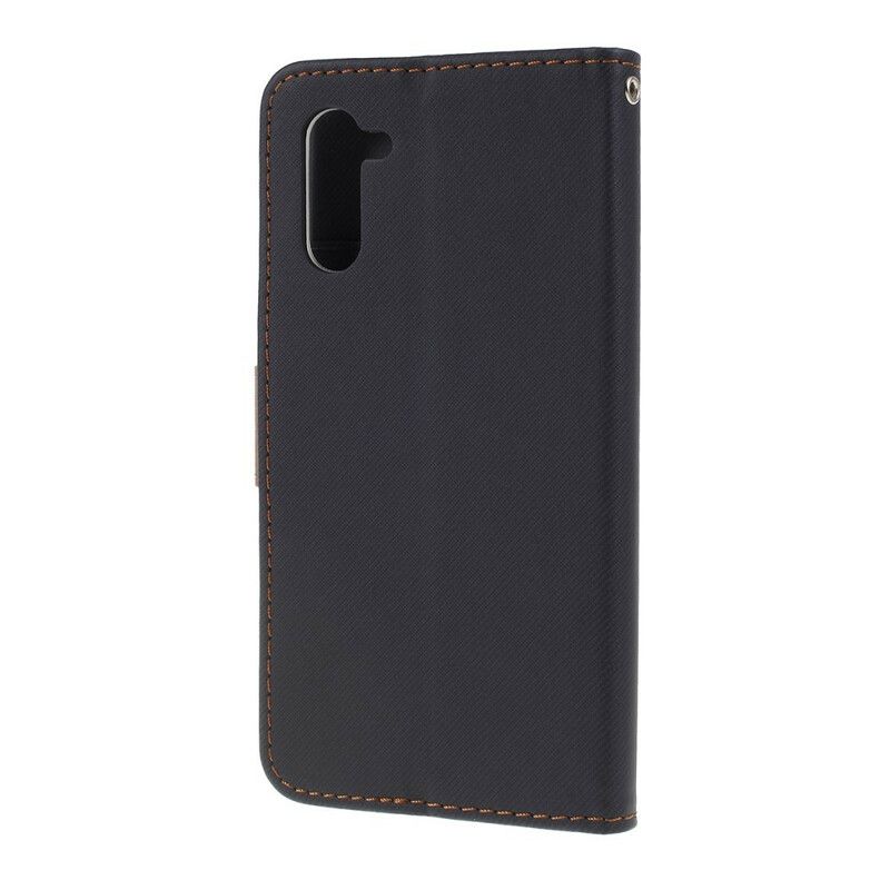 Flip Cover Samsung Galaxy Note 10 Tofarvet Stof