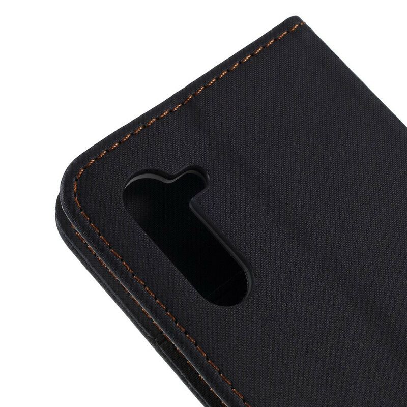 Flip Cover Samsung Galaxy Note 10 Tofarvet Stof