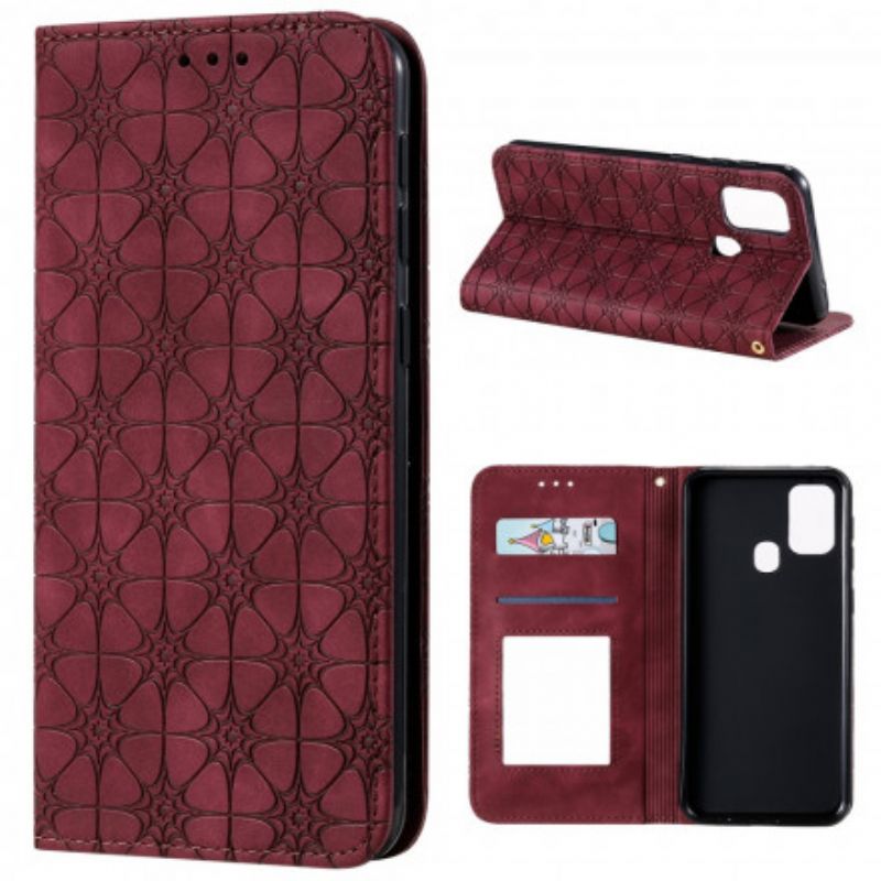 Cover Samsung Galaxy M31 Flip Cover Barokke Blomster