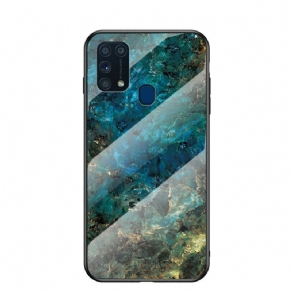 Cover Samsung Galaxy M31 Premium Farve Hærdet Glas