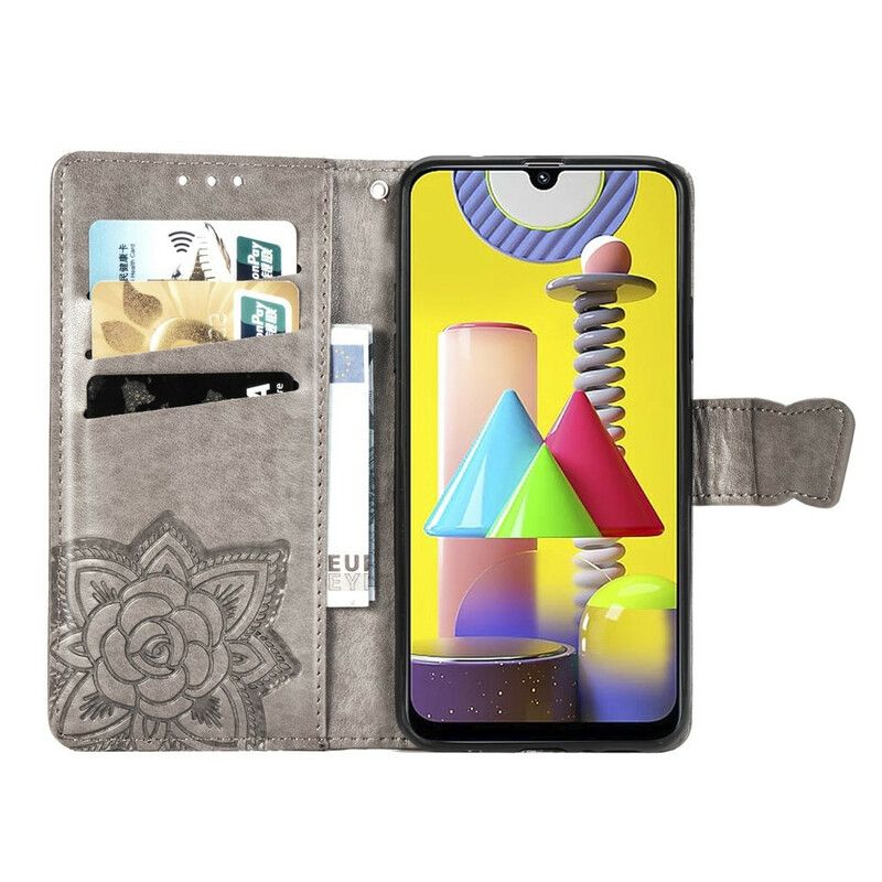 Flip Cover Samsung Galaxy M31 Halve Sommerfugle