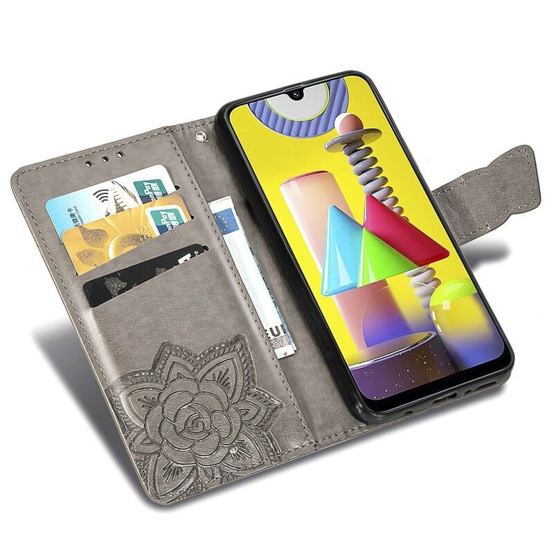 Flip Cover Samsung Galaxy M31 Halve Sommerfugle