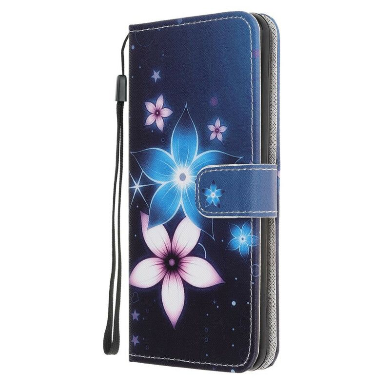 Flip Cover Samsung Galaxy M31 Med Snor Lunar Strap Blomster