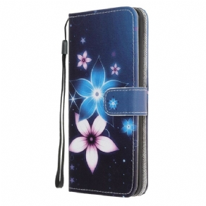 Flip Cover Samsung Galaxy M31 Med Snor Lunar Strap Blomster