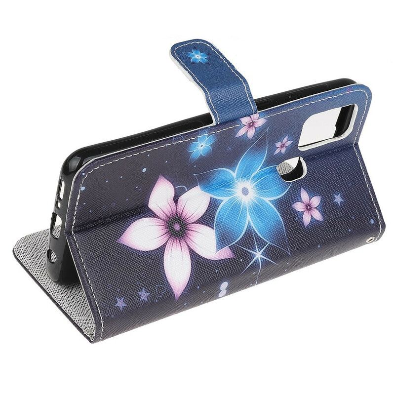 Flip Cover Samsung Galaxy M31 Med Snor Lunar Strap Blomster