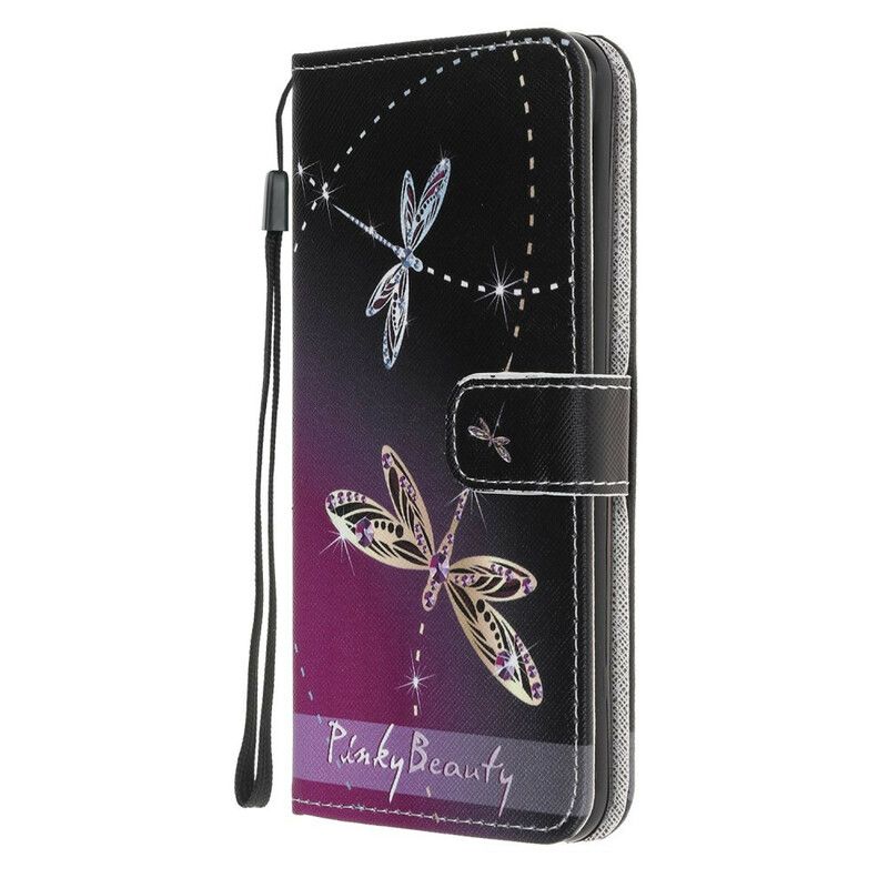 Flip Cover Samsung Galaxy M31 Med Snor Thong Guldsmede