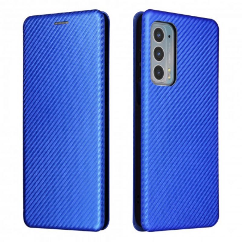 Cover Motorola Edge 20 Flip Cover Farvet Carbon Silikone