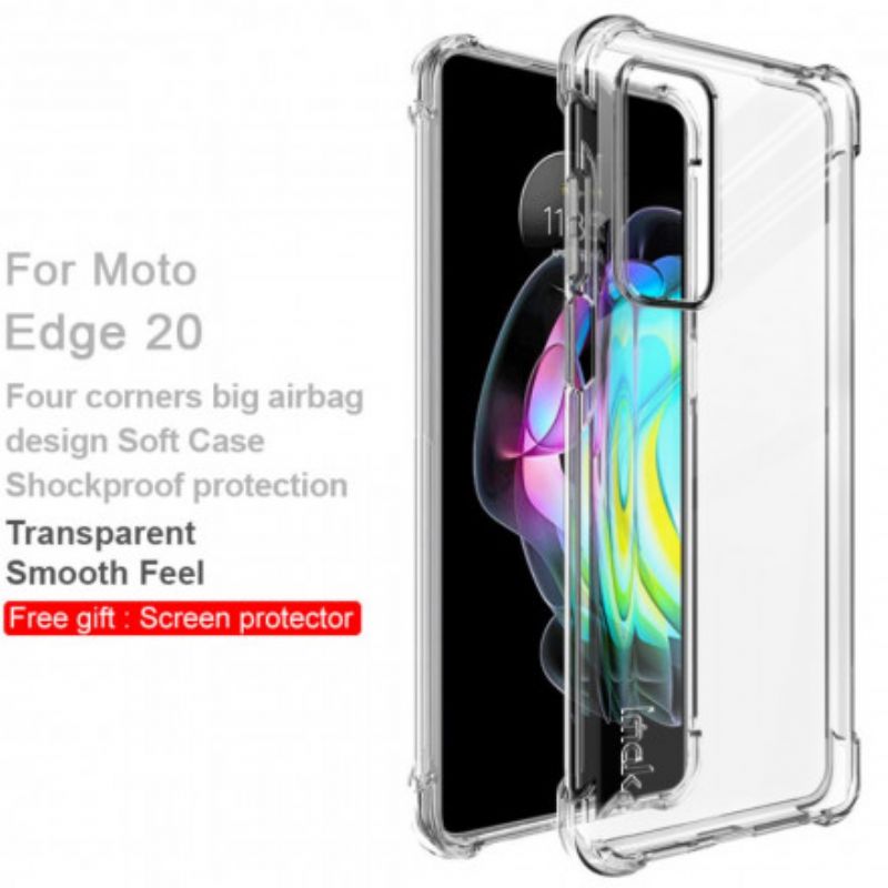 Cover Motorola Edge 20 Transparent Med Imak Skærmfilm