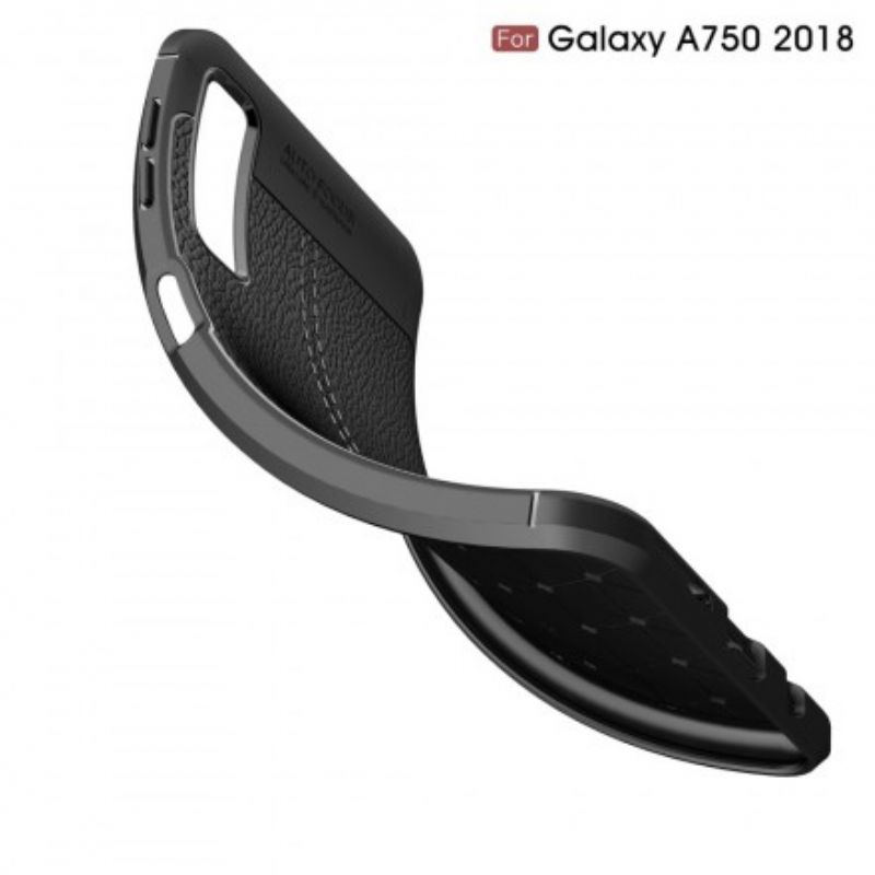 Cover Samsung Galaxy A7 Dobbelt Linje Litchi Lædereffekt