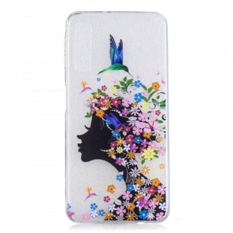 Cover Samsung Galaxy A7 Transparent Blomsterpige