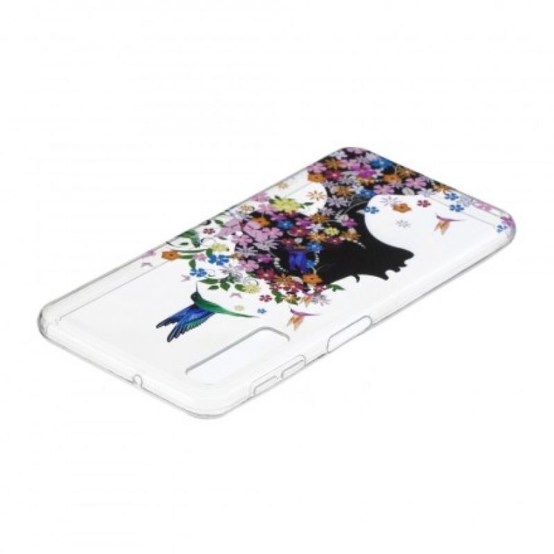 Cover Samsung Galaxy A7 Transparent Blomsterpige