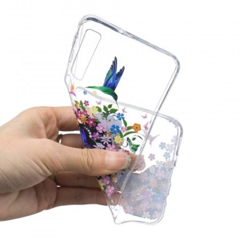 Cover Samsung Galaxy A7 Transparent Blomsterpige