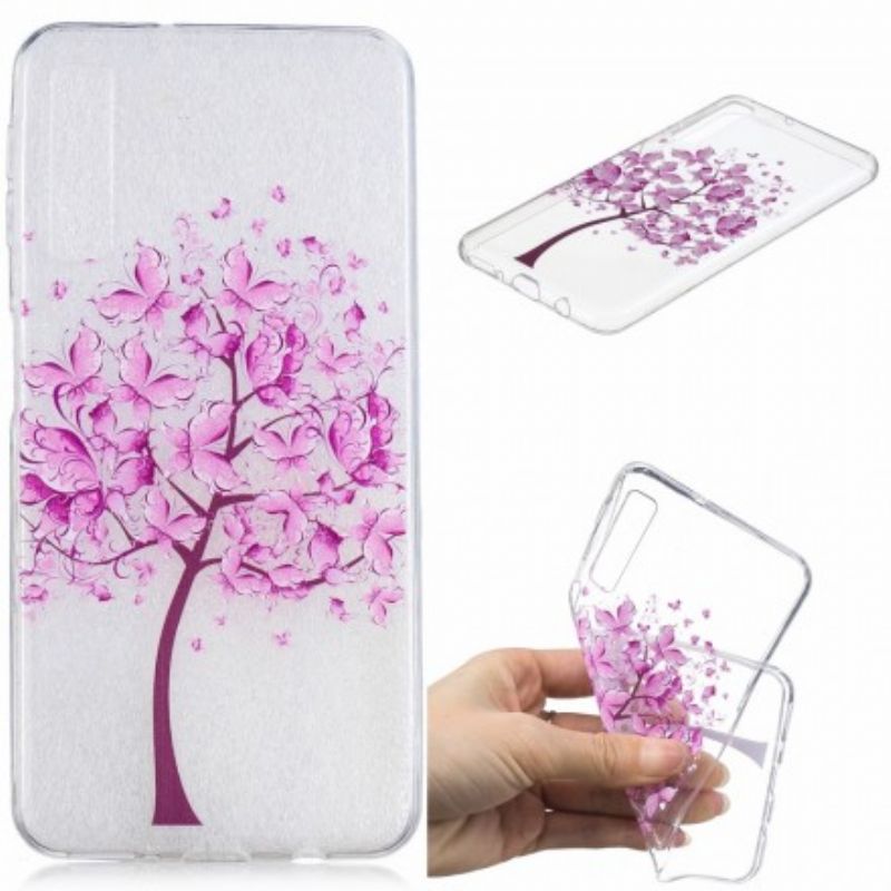 Cover Samsung Galaxy A7 Transparent Sommerfugletræ