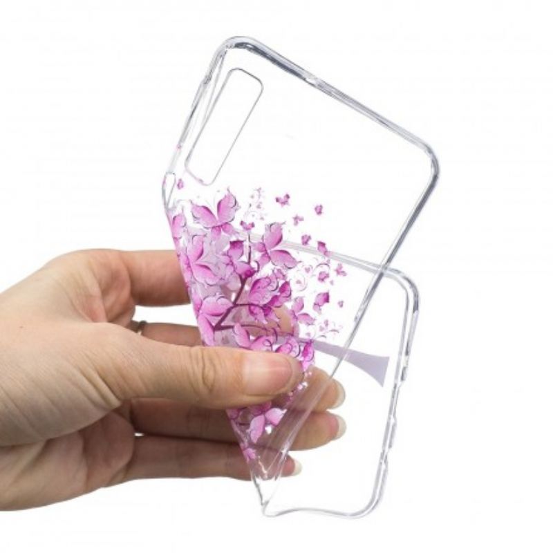 Cover Samsung Galaxy A7 Transparent Sommerfugletræ