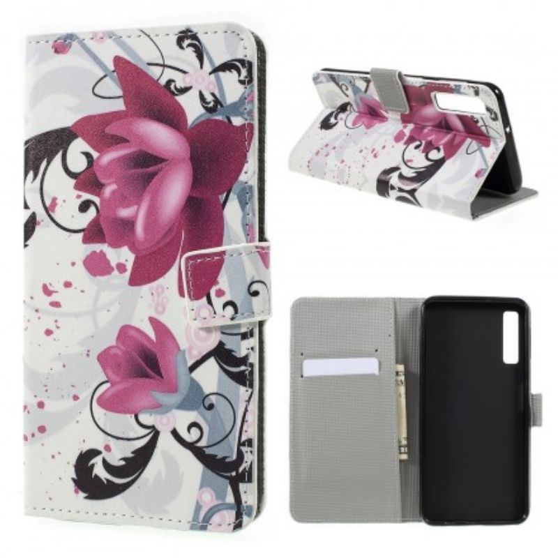 Flip Cover Samsung Galaxy A7 Tropiske Blomster