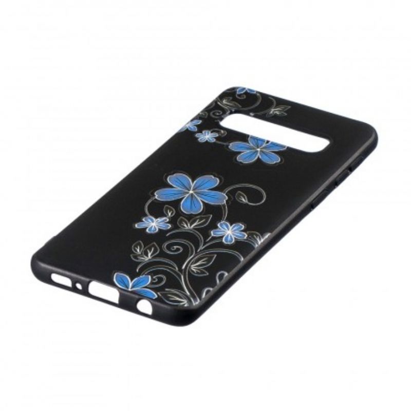 Cover Samsung Galaxy S10 Blå Blomster