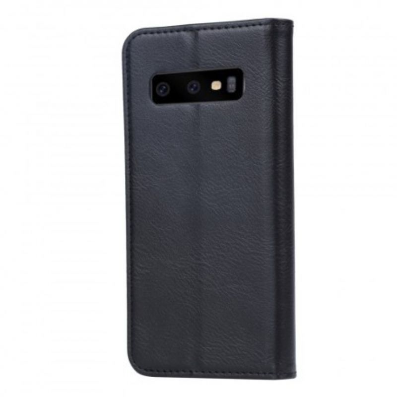 Cover Samsung Galaxy S10 Flip Cover Faux Læder Kortholder