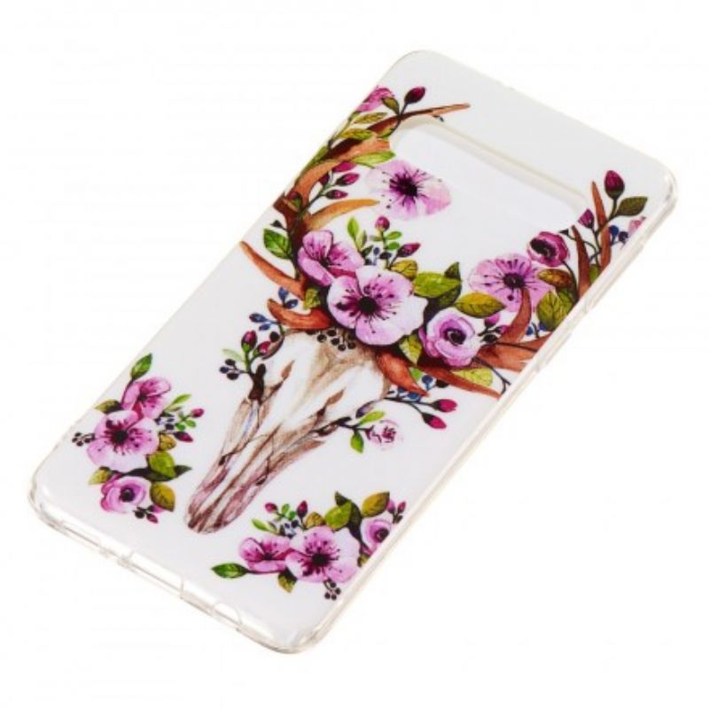 Cover Samsung Galaxy S10 Fluorescerende Blomsterelg