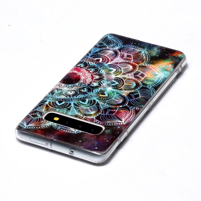 Cover Samsung Galaxy S10 Fluorescerende Farverig Mandala