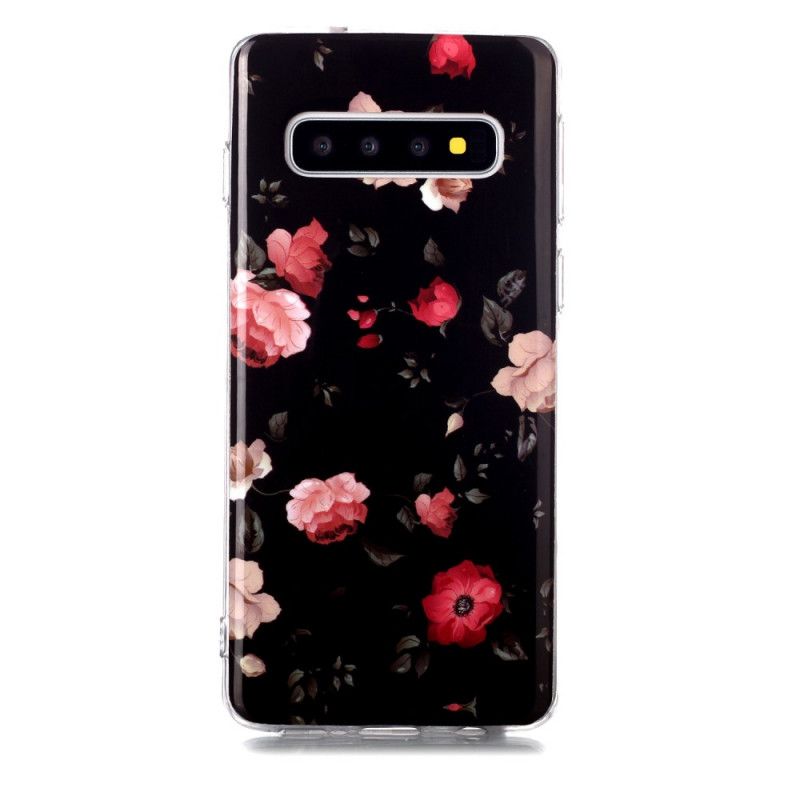 Cover Samsung Galaxy S10 Fluorescerende Frihedsblomster