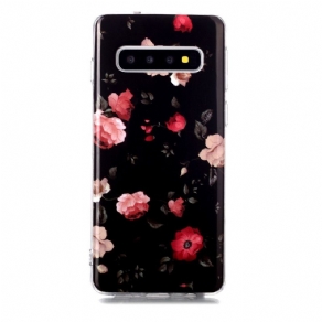 Cover Samsung Galaxy S10 Fluorescerende Frihedsblomster