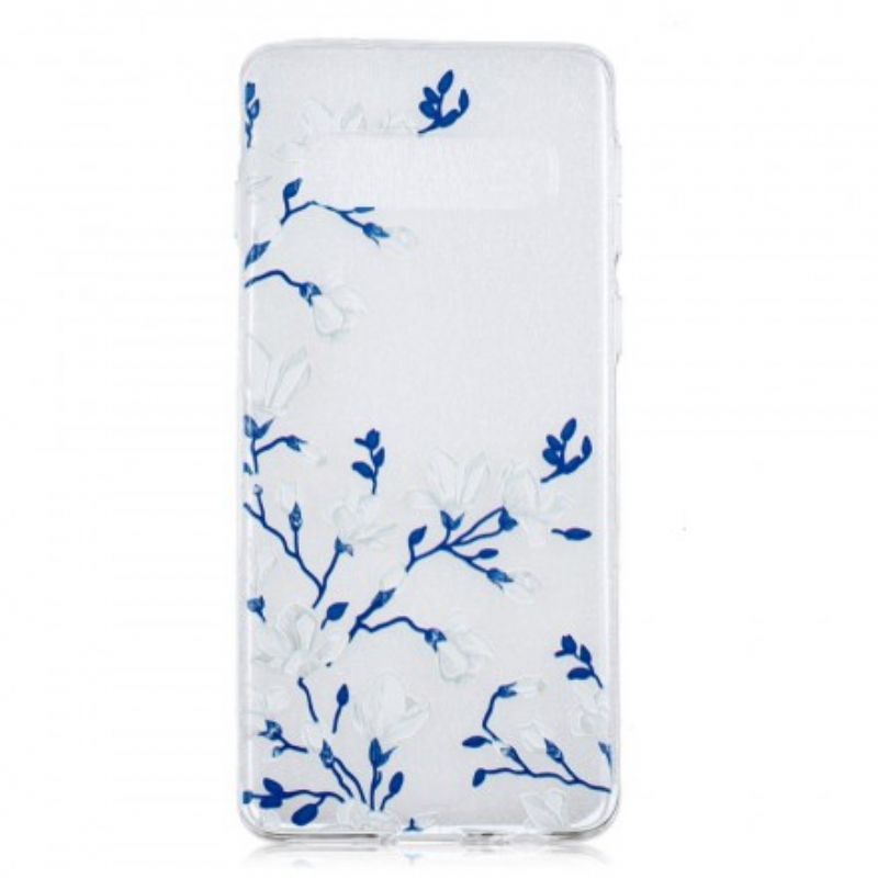 Cover Samsung Galaxy S10 Hvide Blomster