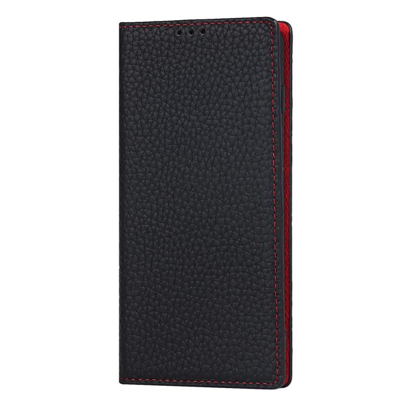 Cover Samsung Galaxy S10 Med Snor Flip Cover Ægte Litchi-læderrem