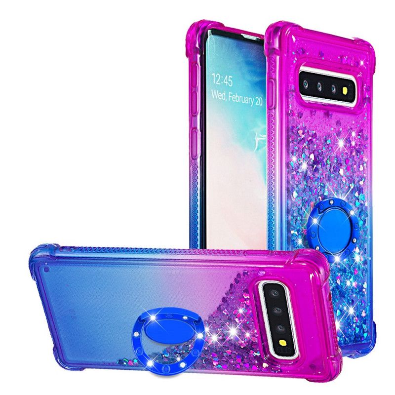 Cover Samsung Galaxy S10 Pailletring-støtte