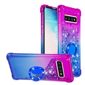 Cover Samsung Galaxy S10 Pailletring-støtte