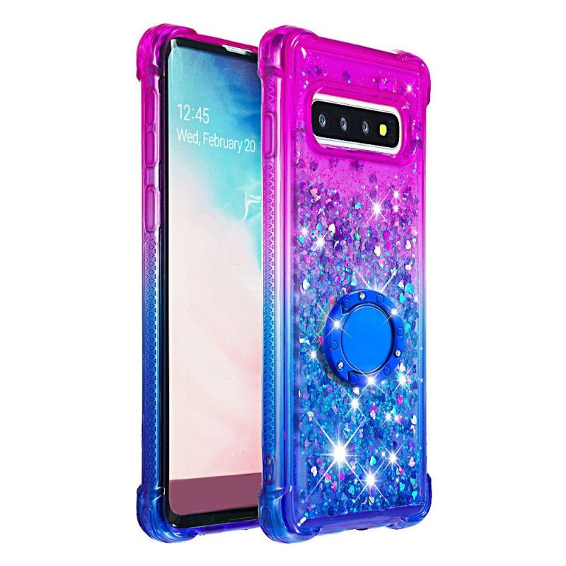 Cover Samsung Galaxy S10 Pailletring-støtte