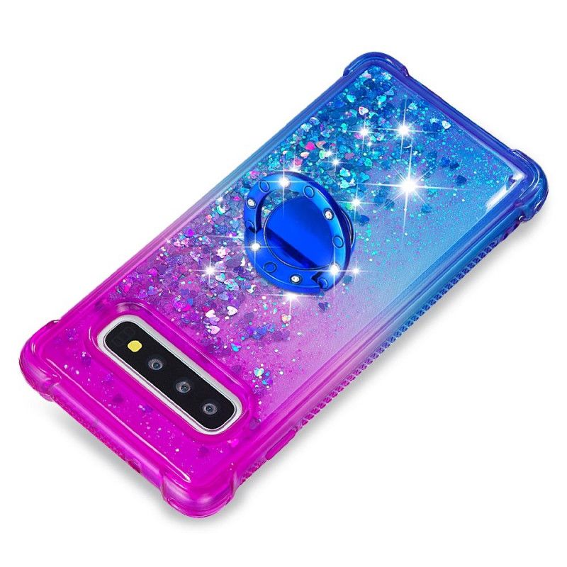 Cover Samsung Galaxy S10 Pailletring-støtte